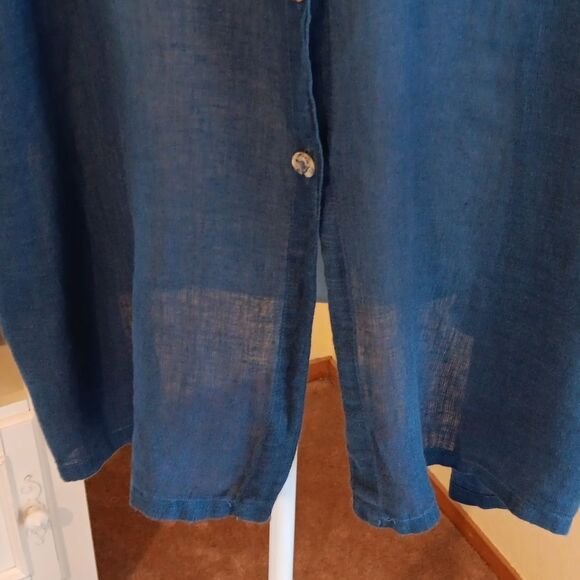 Kleen Linen Long Sleeve Tunic. Cottagecore. Lagenlook - Picture 3 of 11